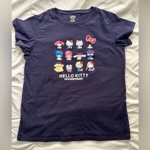 navy blue hello kitty baby tee